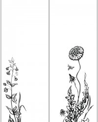 Пескоструйный рисунок Цветы 1463